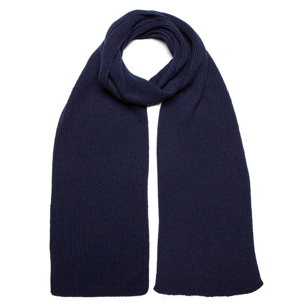 RIBBED SCARF NAVY