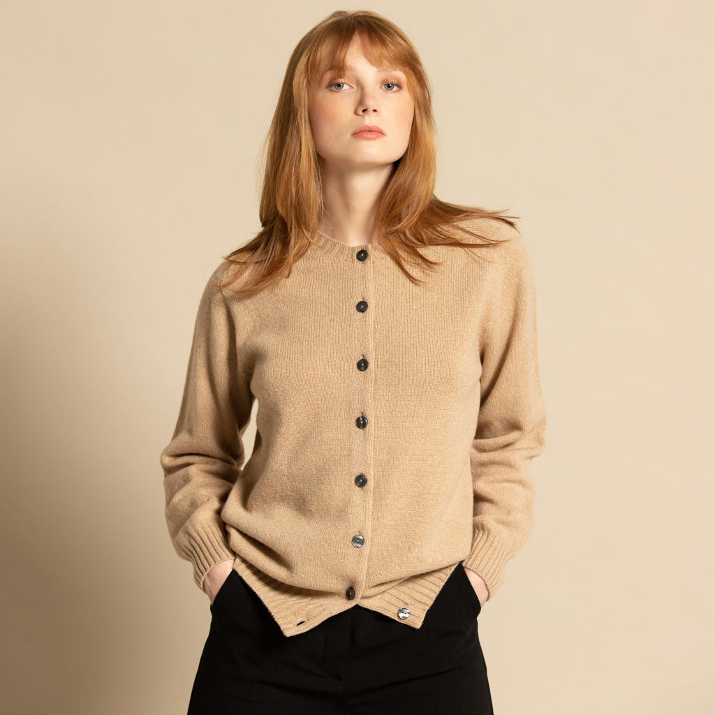Womens camel colored cardigan sales