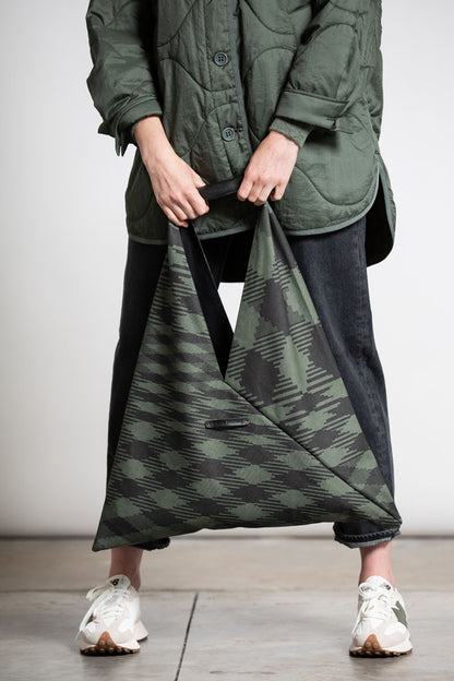 FOLD BAG KHAKI BLACK ARGYLE - GREEN THOMAS